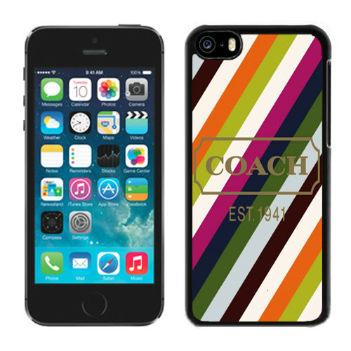 Coach Stripe Multicolor iPhone 5C Cases DQX - Click Image to Close